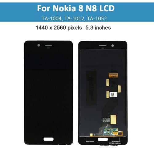 Original LCD For Nokia 8 N8 TA 1004 TA 1012 TA 1052 LCD Display Touch