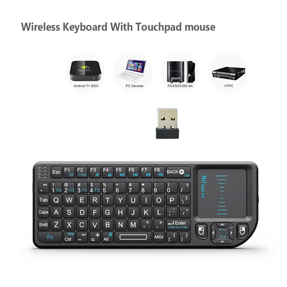 Original Rii X1 2.4ghz Mini Wireless Keyboard English/ru/es/fr