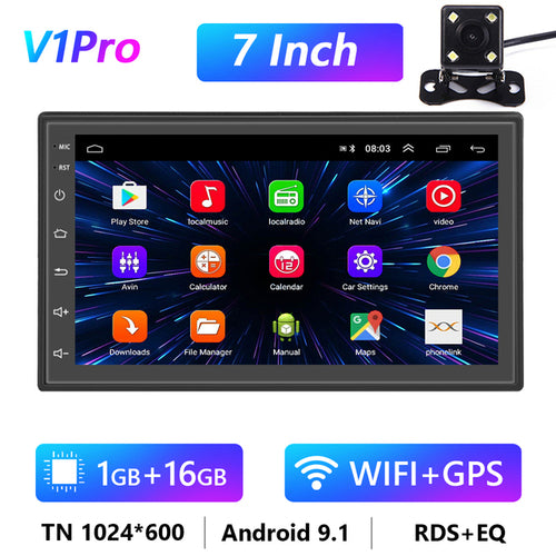 Podofo 8g 128g Car Radio Gps 2 Din Android 10.0 Auto Carplay Universal