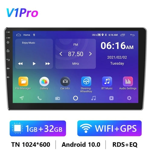 Podofo Android 11 Car Radio Autoradio 32G 2 Din 7"/9"/10" Universal