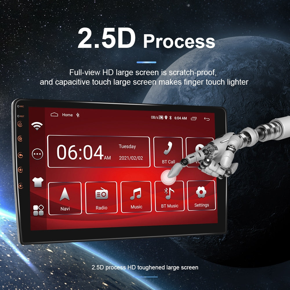 Podofo Android 11 Car Radio Autoradio 32G 2 Din 7"/9"/10" Universal