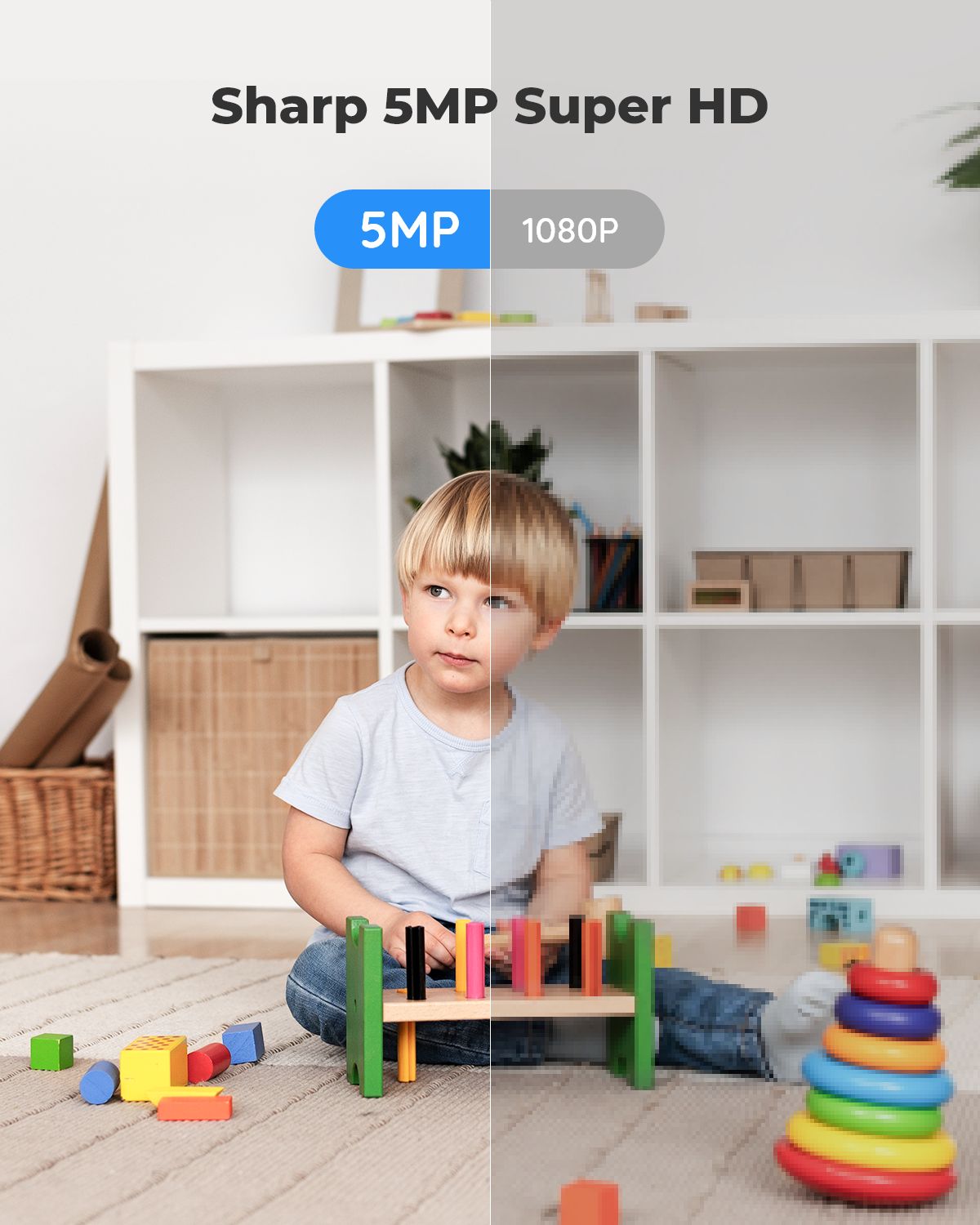 Reolink 5mp Ptz Home Security Camera Wifi 2.4g/5g 3x Optical Zoom