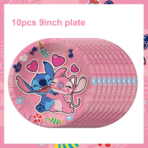 Disney Pink Lilo Stitch and Angel Birthday Party Decoration