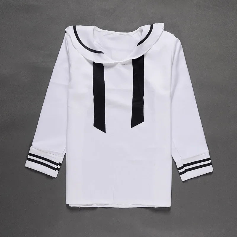 Cosplay Navy Sailor Suit Set Costumes Halloween Adults White Blue