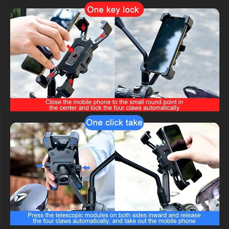 360° Rotatable Electric Bicycle Phone Holder for iPhone Xiaomi Riding