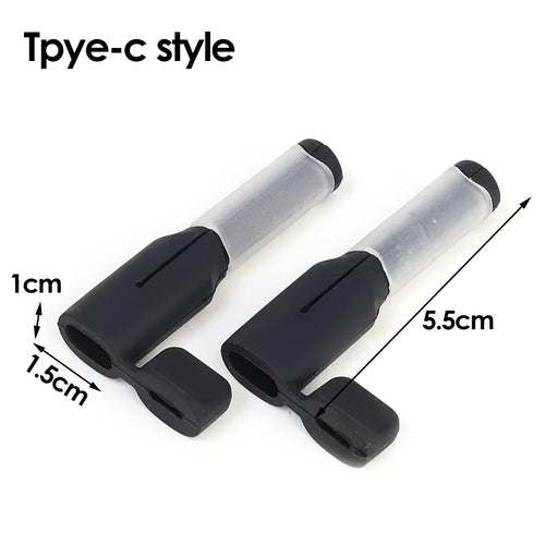 Soft Silicone Cable Winder Protectors for Dual USB C Android Charging