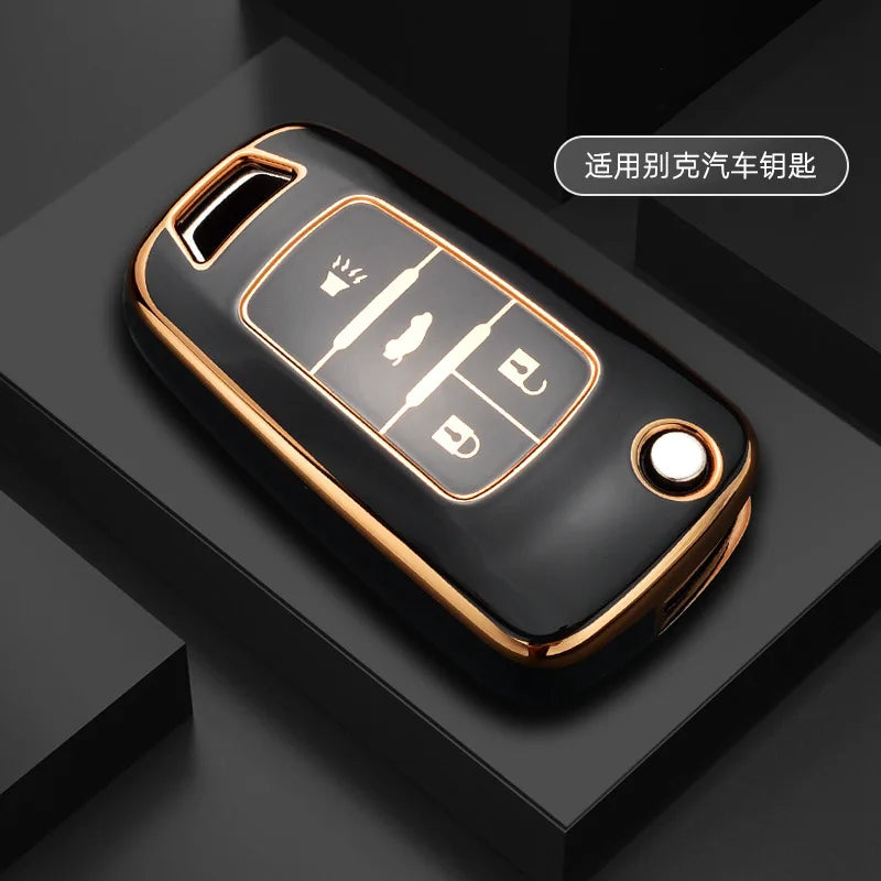 For Buick 4 Buttons TPU Smart Key Case Car Key Fob for Chevy Cruze