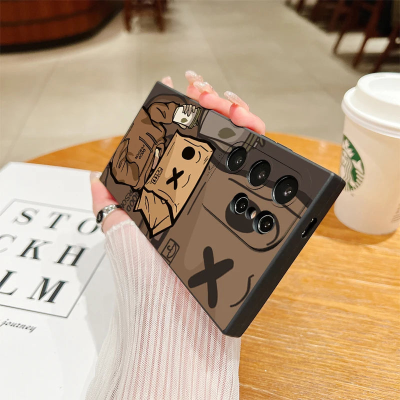 Paper Man Pattern Phone Case For Samsung Galaxy S24 S23 Ultra S22 Plus