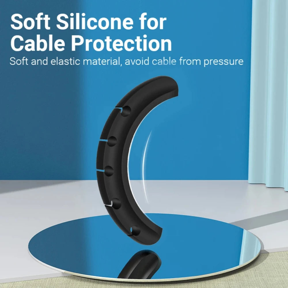 NNBILI Cable Holder Clips Cable Organizer Silicone USB Cable Winder