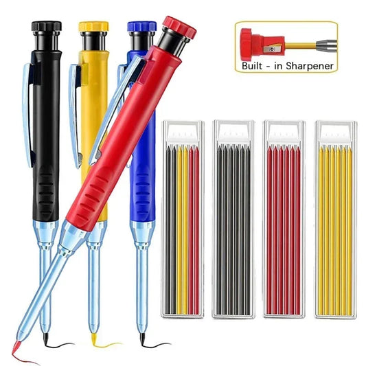 2.8mm Solid Carpenter Mechanical Pencil with Sharpener for Woodworking