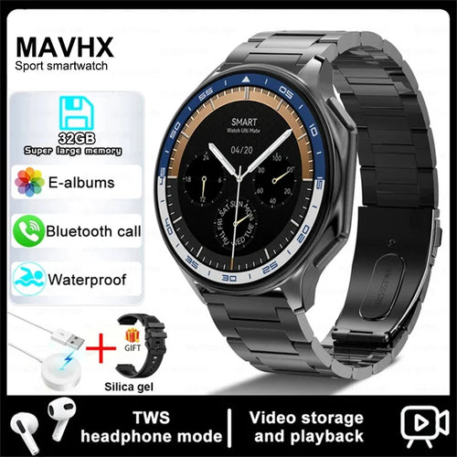 2024 New For OPPO Watch X Smart Watch Men 4G Memory MP4 Music Video 3D
