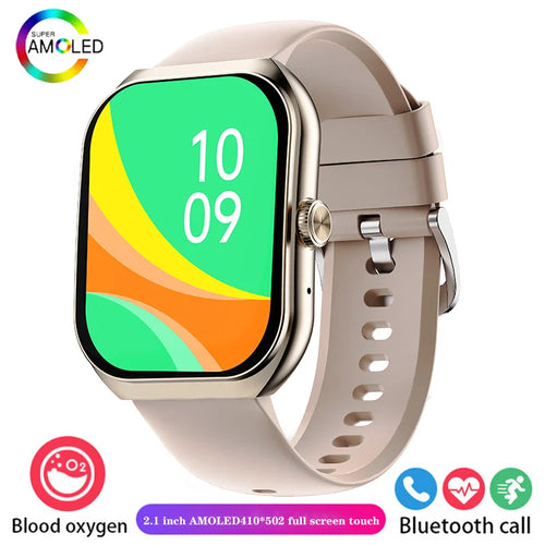2024 New Men Smart Watch HD Bluetooth Call 2.1 Inch AMOLED Screen GPS