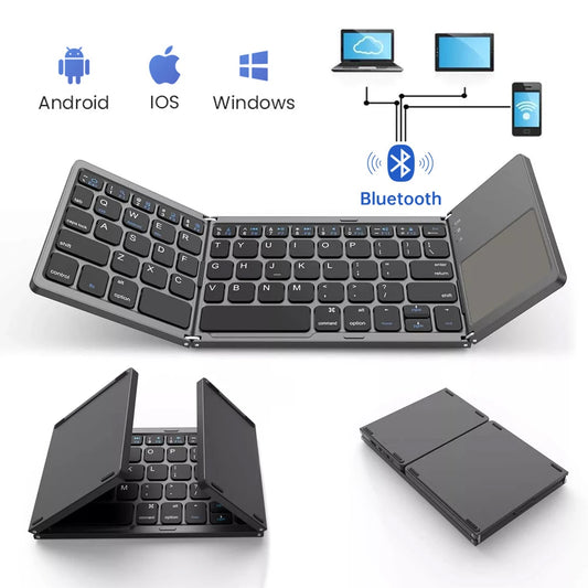 Mini Bluetooth Keyboard with Touchpad for Android IOS Windows Three