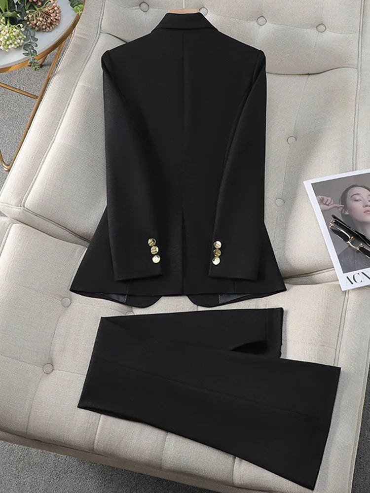 High Quality Blue Red Black White Ladies Pant Suit Women Female