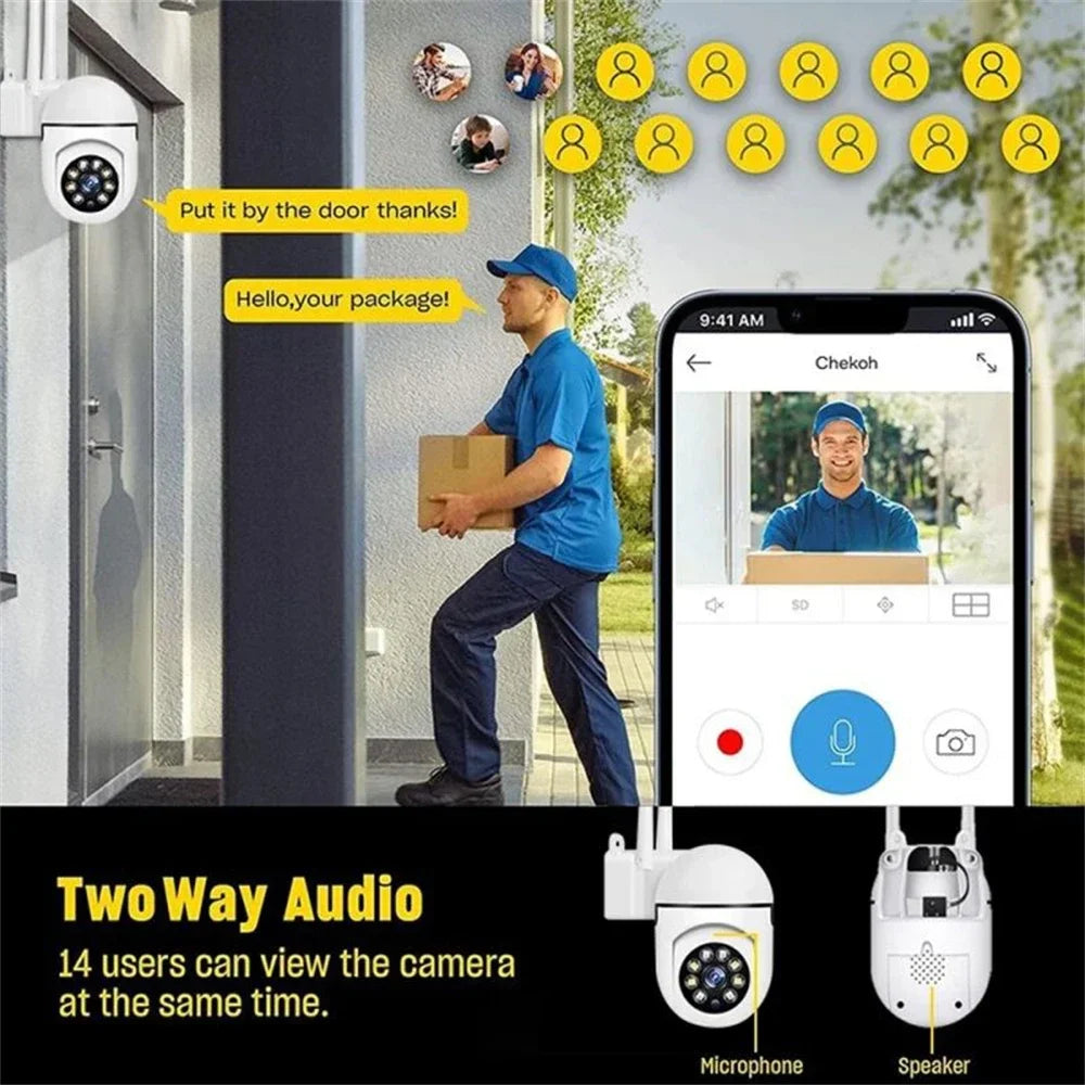 8MP Wifi IP Camera 8X Digital Zoom AI Human Tracking Surveillance