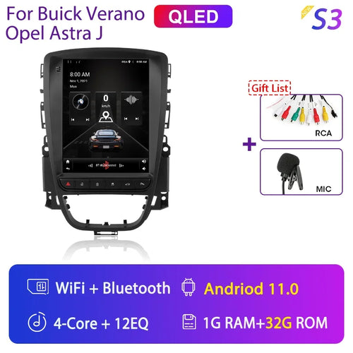 Srnubi 9.7" Android 12 Carplay Car Radio for Opel Astra J Verano 2007