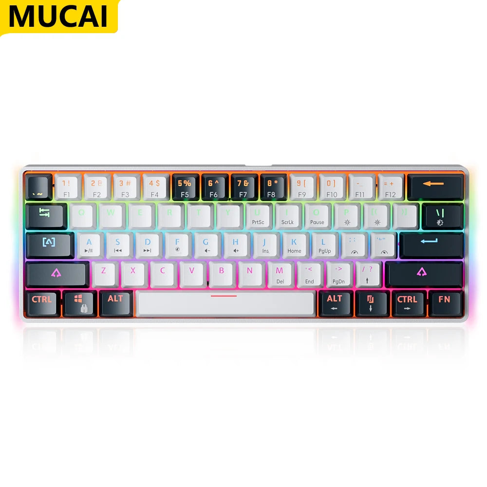 MUCAI MK61 USB Gaming Mechanical Keyboard Red Switch RGB Backlit Hot
