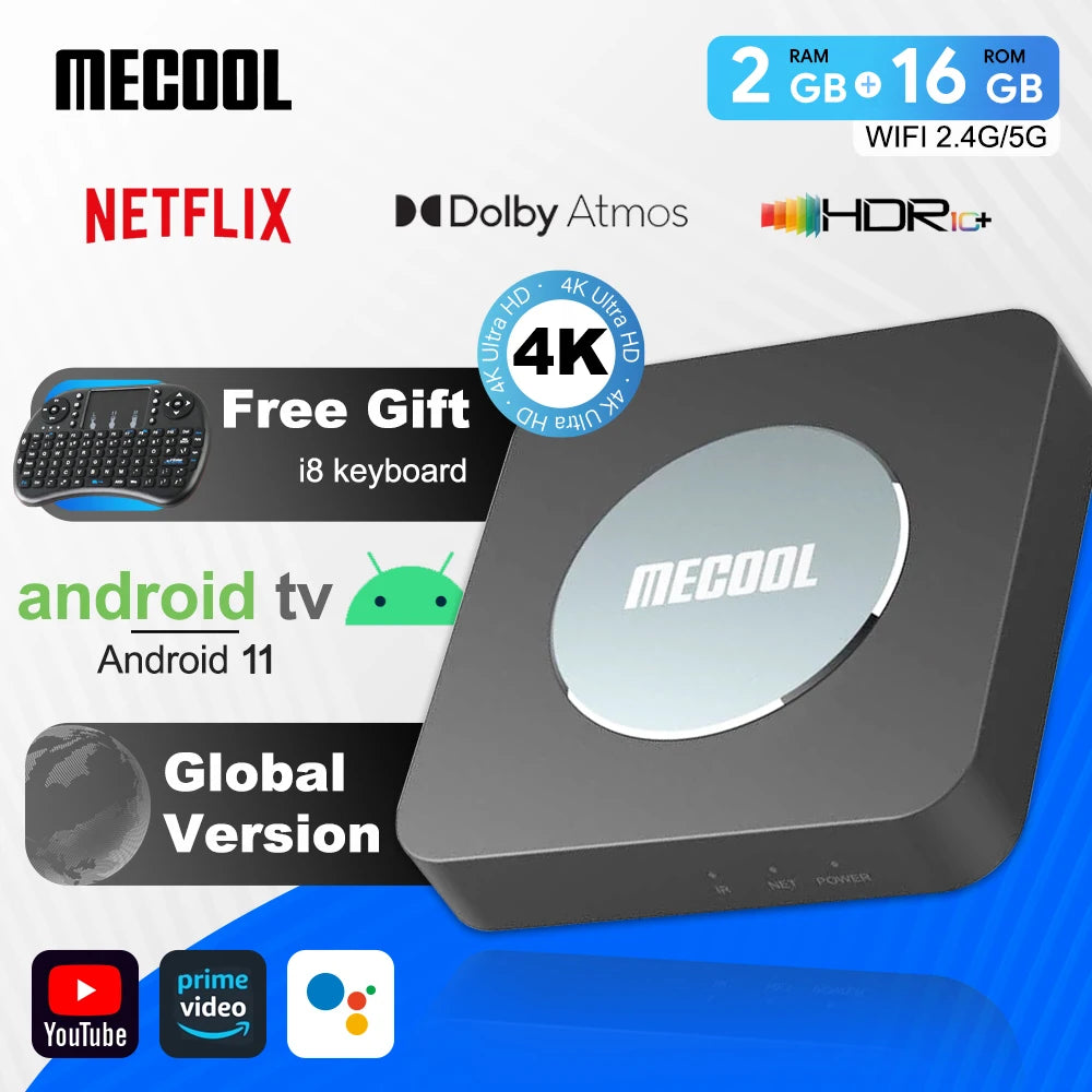 MECOOL  Android TV Box KM2 Plus 4K Amlogic S905X4 2G DDR4 Ethernet
