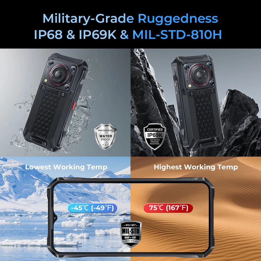 Oukitel WP33 Pro 5G Rugged Smartphone 22000mAh 6.6" FHD+ Cell phone