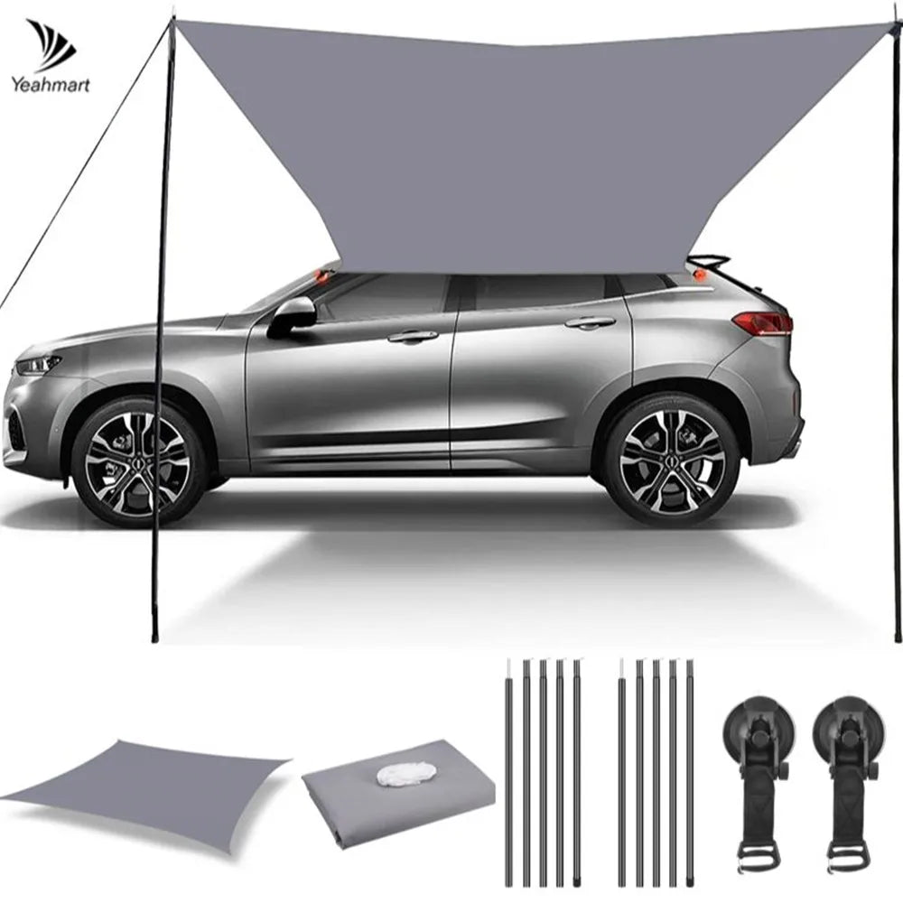 Car Shelter Shade Camping Side Car Roof Top Tent Awning Waterproof UV