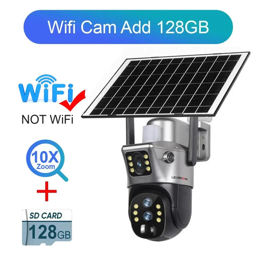 LS VISION 6K 4G Wifi Solar Camera 10x Zoom Three Lens PTZ Outdoor