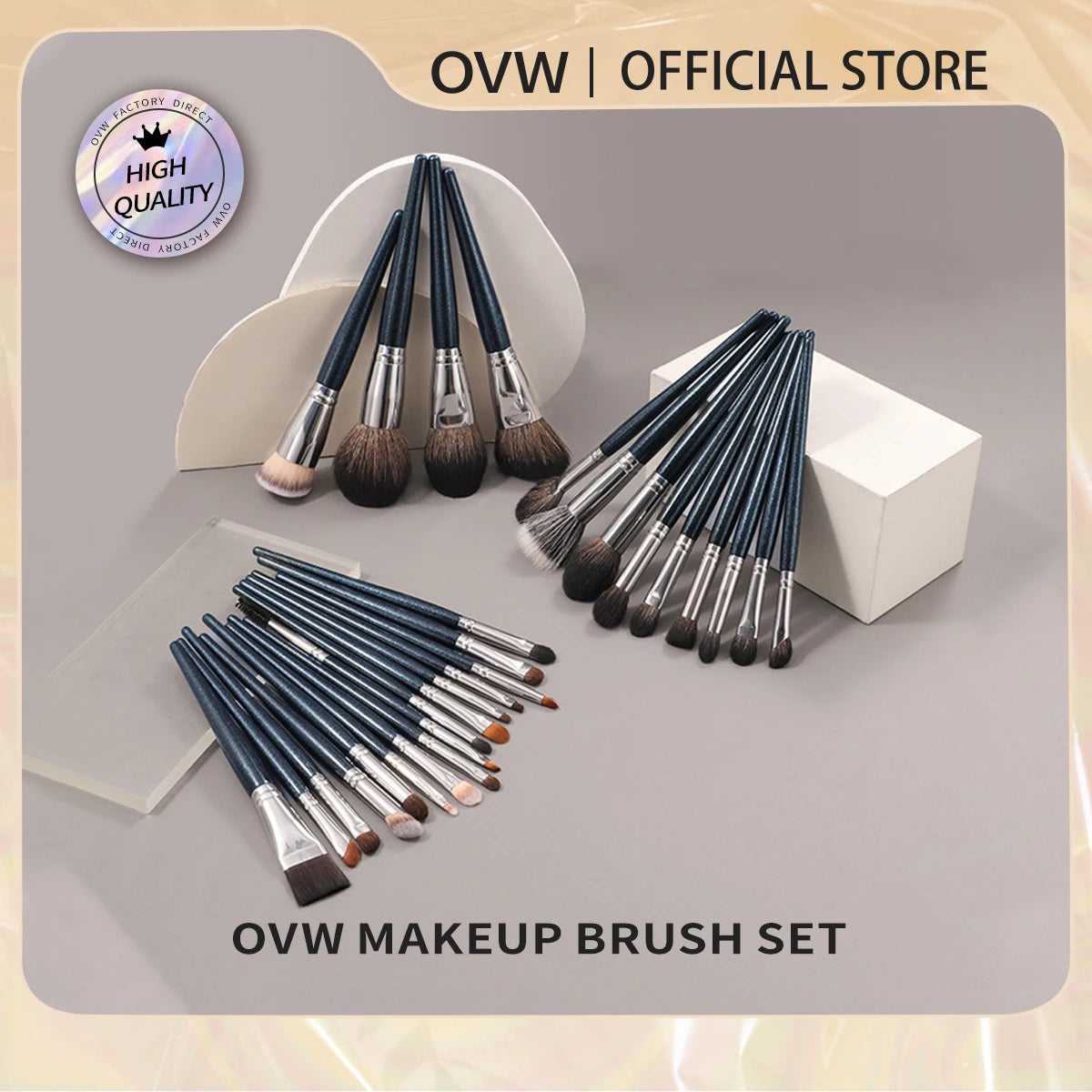 OVW Makeup Brushes set 29/24PCS Professional  Foundation Blender