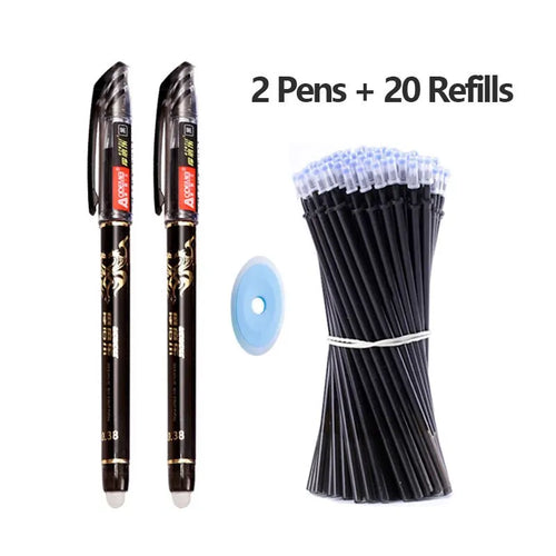 23 PCS Erasable Gel Pen Set Ballpoint Pens Rod 0.5mm Muti-Colors Ink