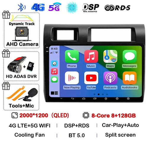 Android 14 Carplay Car Radio For Toyota Pickup Land Cruiser LC 70 79