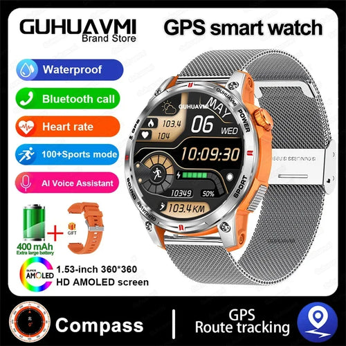 Outdoor Professional GPS Trajectory Smart Watch 1.5" HD Screen