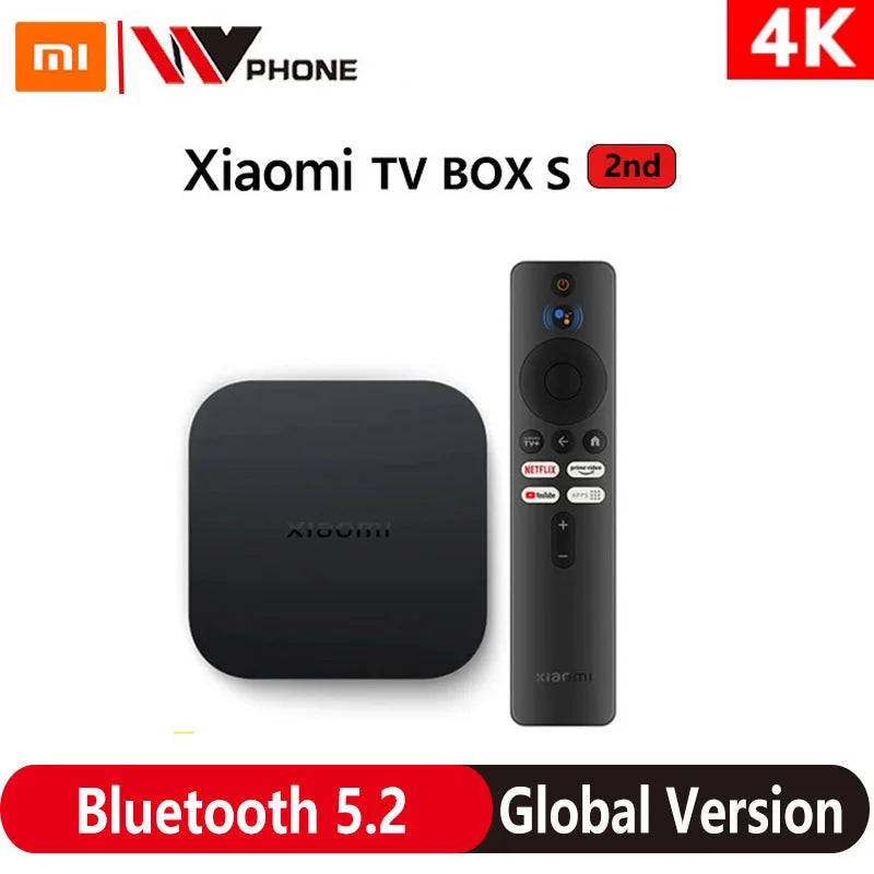 Global Version Xiaomi Mi TV Box S 2nd Gen 4K Ultra-HD Quad-core