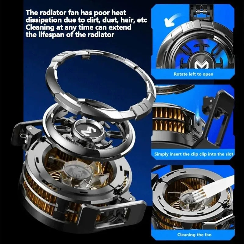 2 IN 1 MEMO CX08 Magnetic Back Clip Universal Mobile Phone Cooler