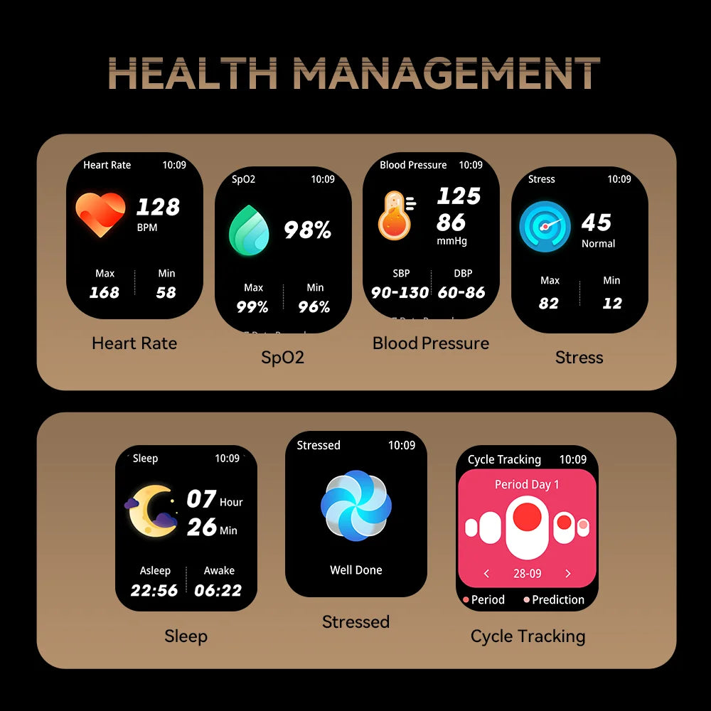 CUBOT C28 Waterproof Smart Watch Men 2.02 Inch Fitness Tracker Sport