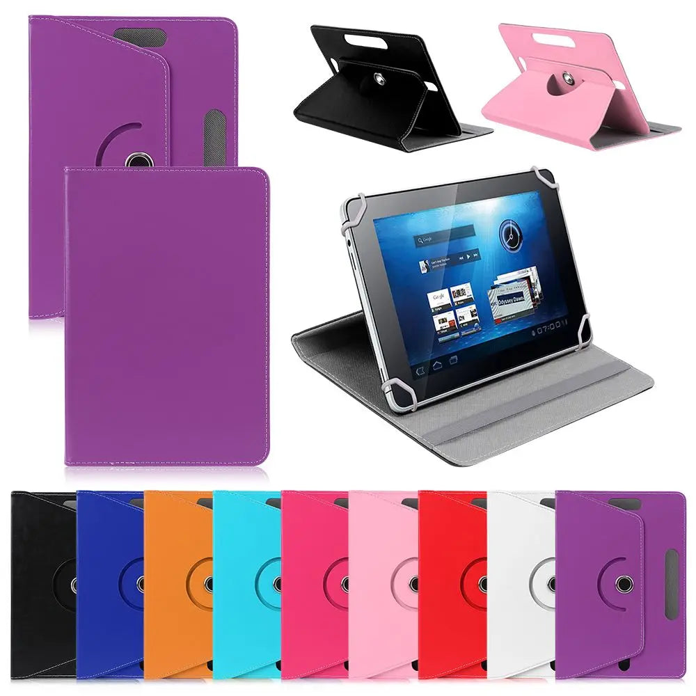 360 Degree Rotating Universal Tablet Case PU Leather Cover For Samsung