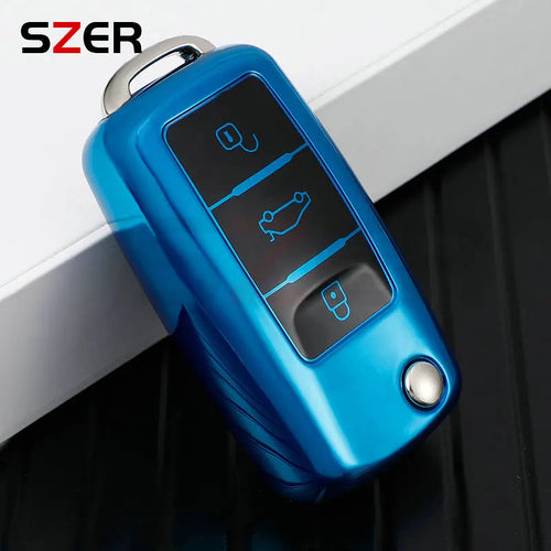 TPU Car Key Case Cover Shell Fob For Volkswagen VW Polo Golf Passat