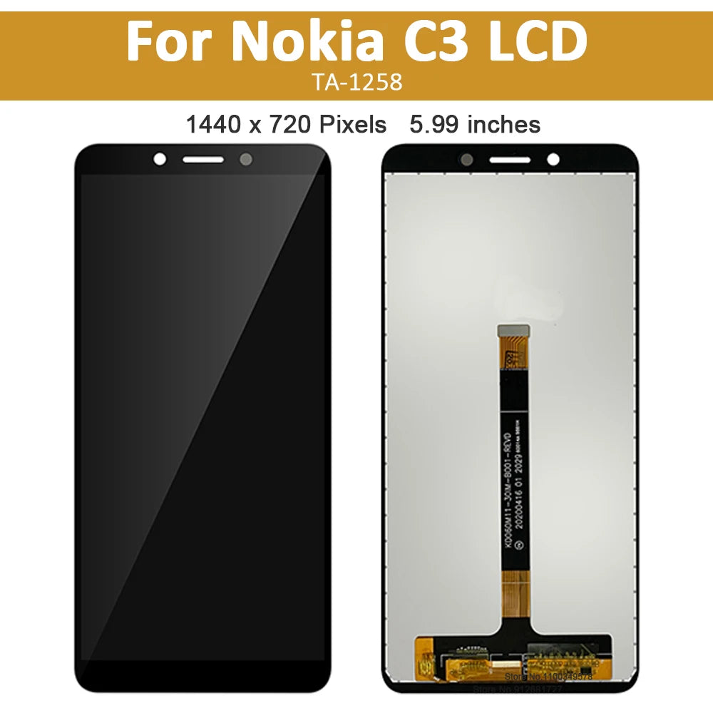 5.99" Original LCD For Nokia C3 LCD Display Touch Screen Panel