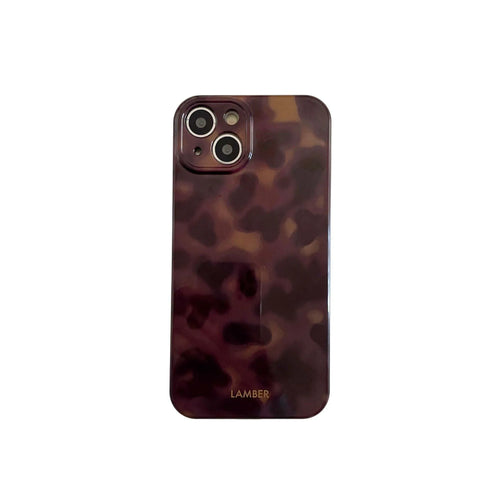 Amber retro brown silicone soft imd shockproof phone case for iphone