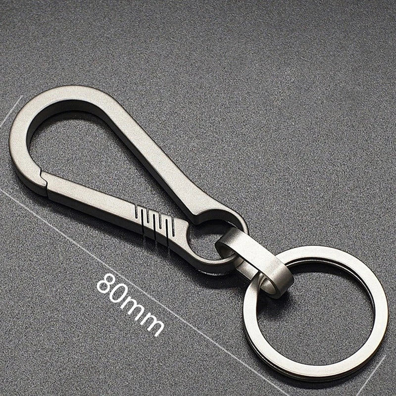 1PC Titanium Alloy Keychain Tiranium Buckle Key Ring Car Accessor