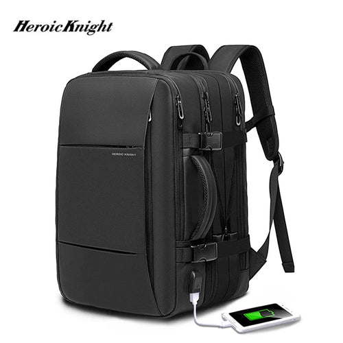 Heroic Knight Travel Backpack Men Business Backpack School Expandable