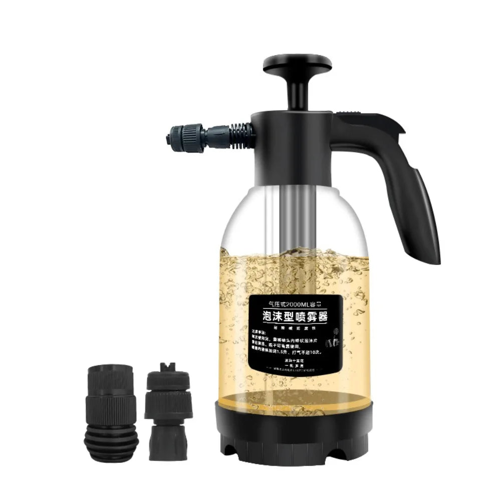 2L Hand Pump Wash Spray Bottle Car Foam Wash Sprayer Car High Pressure