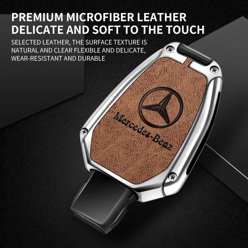 Car Zinc Alloy Key Case Bag Metal Key Shell For Mercedes-Benz A B C E