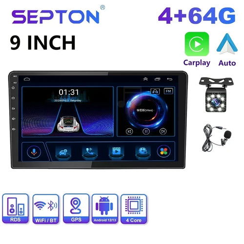 SEPTON 7"/9"/10" Universal 2 DIN Car Radio WIFI Car Audio Multimedia