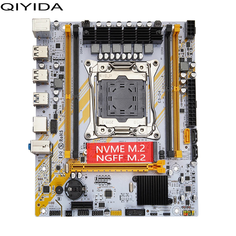 QIYIDA X99 Motherboard LGA 2011-3 Set Kit Xeon E5 2680 V4 CPU