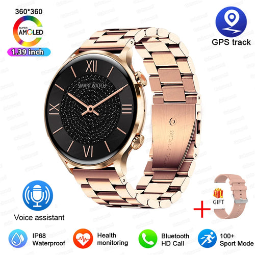 2025 New Smartwatch Women AMOLED HD Screen Always On Display Bluetooth
