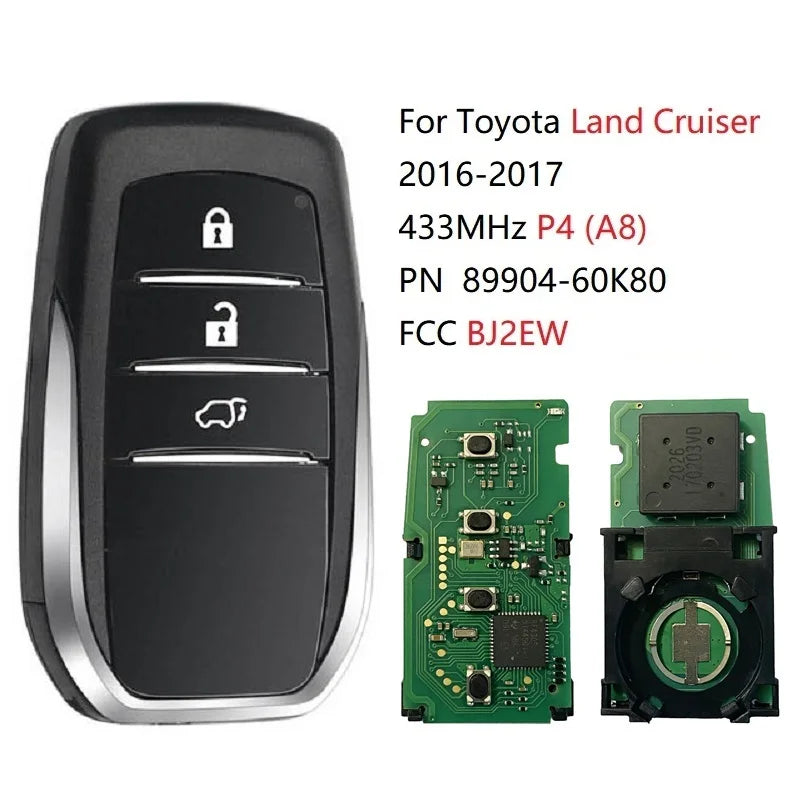 CN007154 BJ2EW For Toyota Land Cruiser 2016-2017 Smart Key 3 Buttons