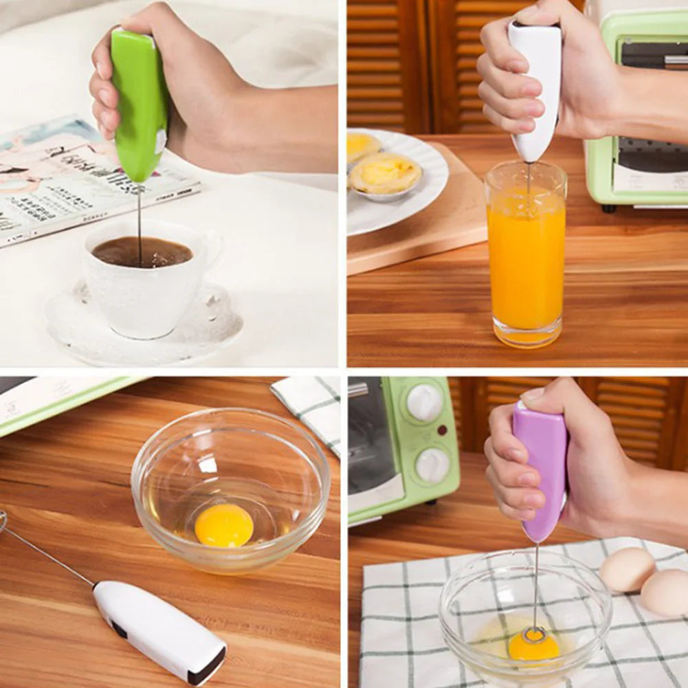 Portable Mini Electric Handheld Egg Beater Home Kitchen Coffee Milk