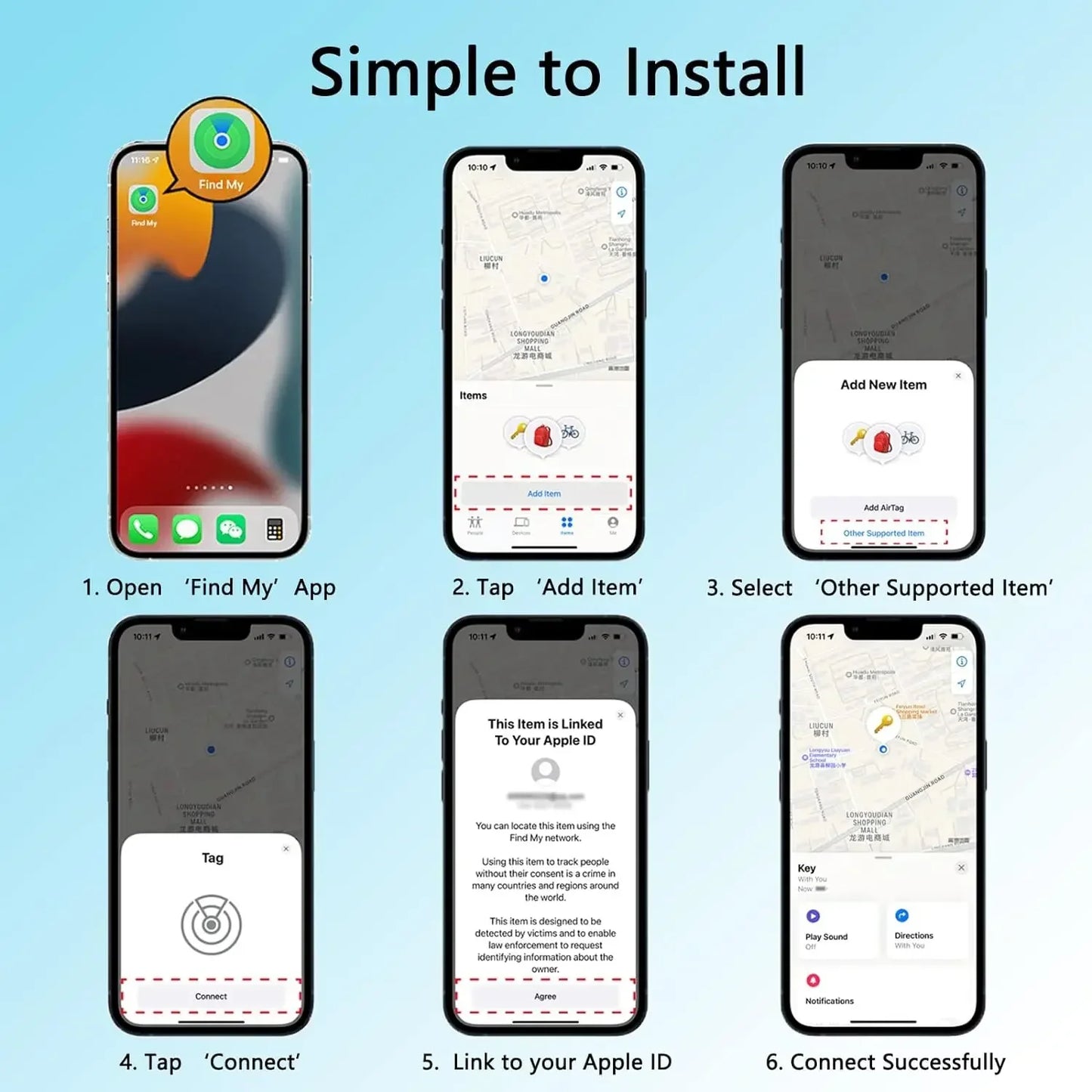 Mini Smart GPS Tracker Tracking Device Find My Locator Anti Lost for