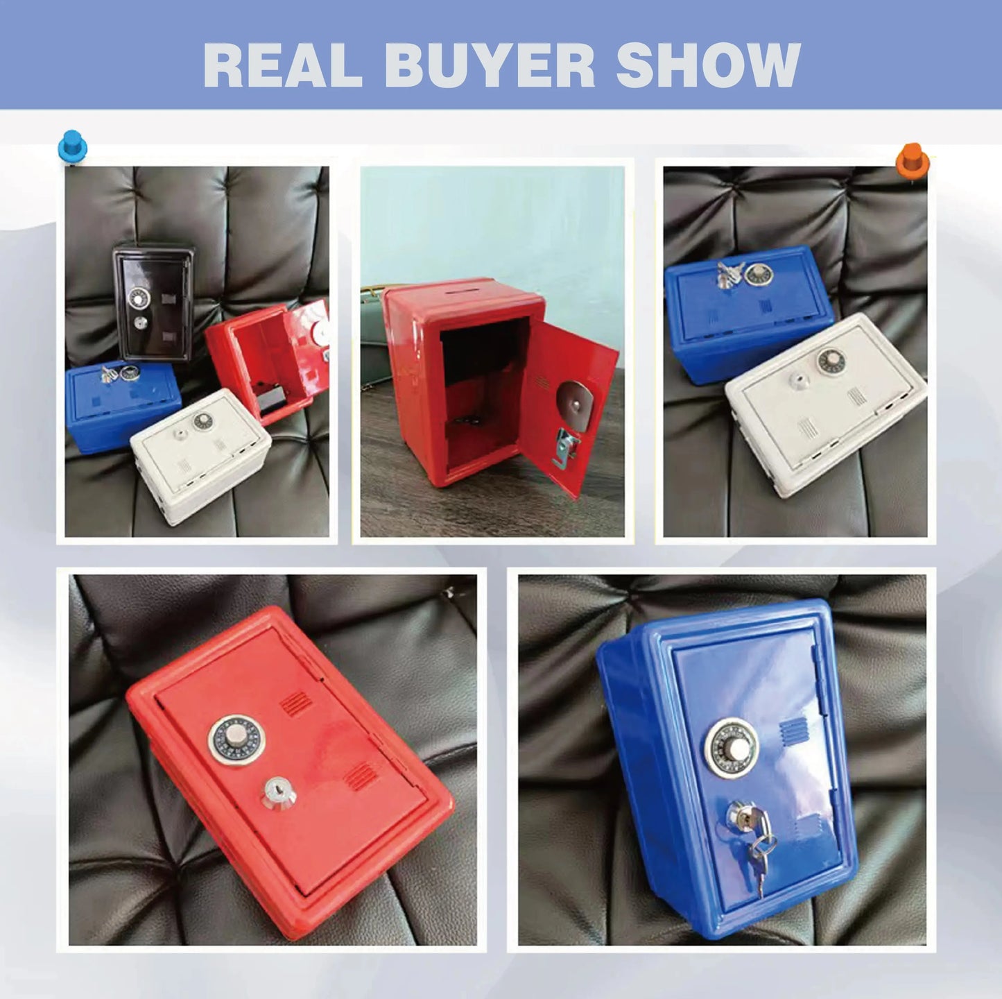Household Insurance Box Vertical Mini Metal Safe Car Safe Key