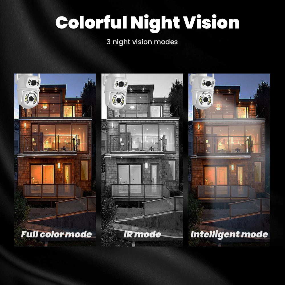 TAITAS 8MP 4K PTZ Wifi Camera Dual Lens Dual Screen Ai Human Detect