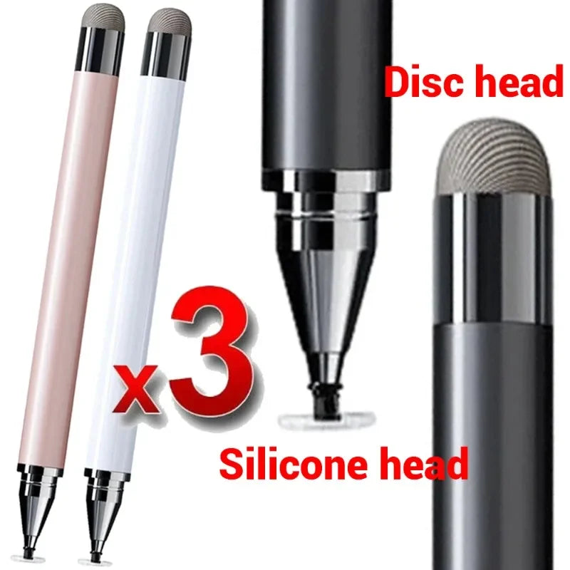 3/1Pcs Smart Tablet Phone Universal 2 In 1 Capacitive Stylus Pen