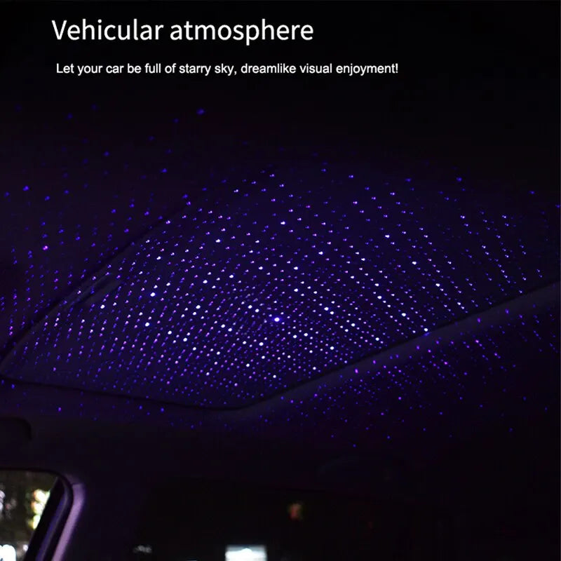 1pcs LED Car Roof Star Night Light Projector Atmosphere USB LED